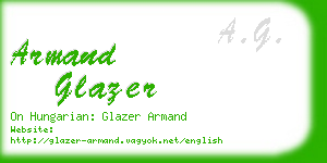 armand glazer business card